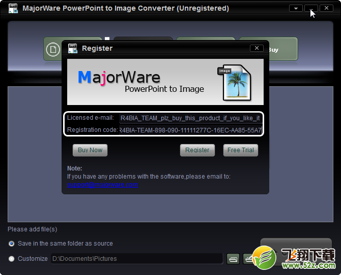 文档转换成图片(Majorware PowerPoint to Image Converter) V3.0.0.3 特别版_52z.com