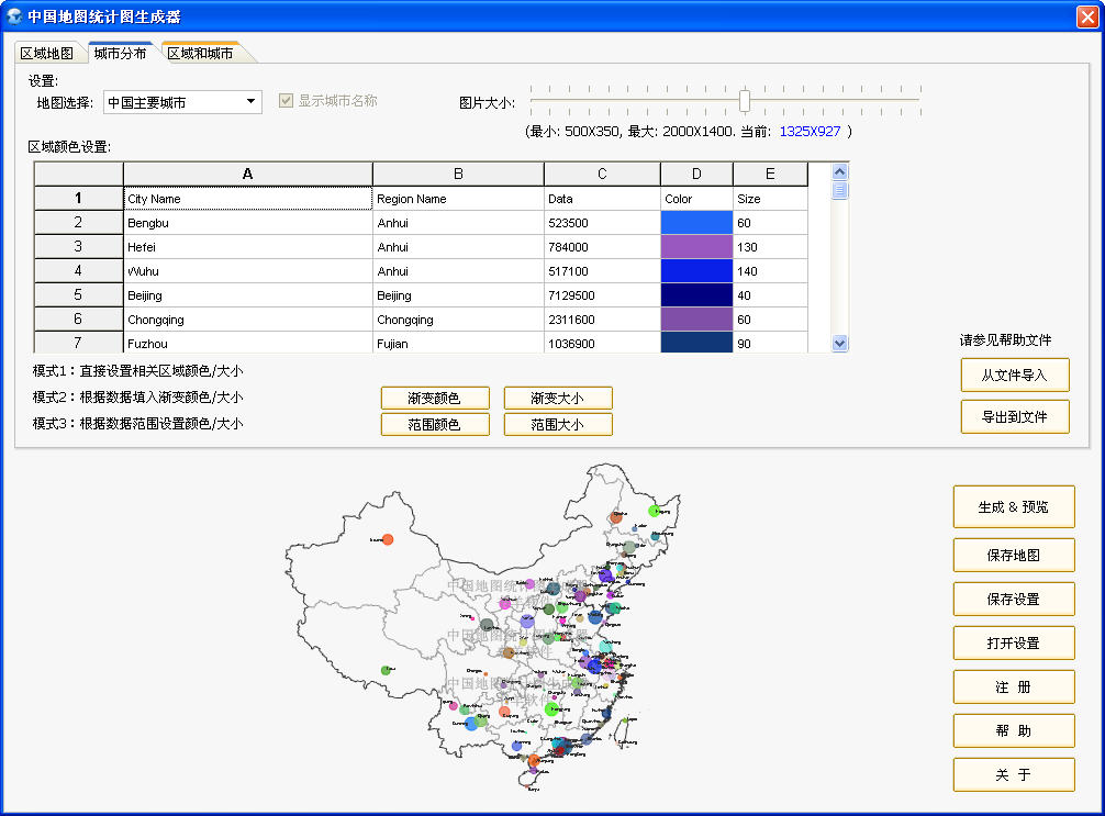 中国地图统计图生成器 简体中文安装版