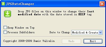 JPGDateChanger V1.3 英文绿色免费版