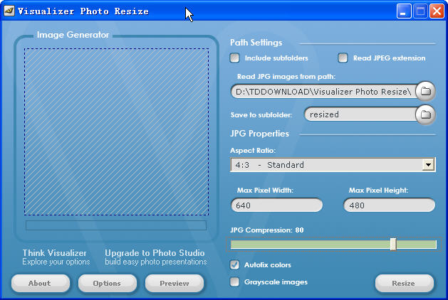 Visualizer Photo Resize V6.0 英文绿色免费版