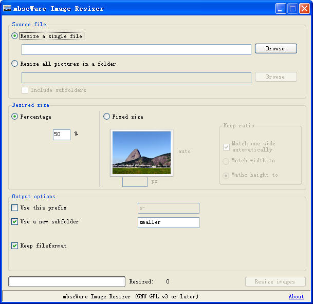 mbscWare Image Resizer V1.1.0.0 