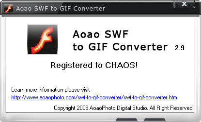 Aoao SWF to GIF Converter V2.9 绿色特别版