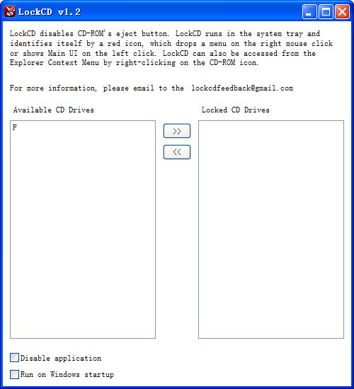 禁用光盘自动弹出按钮(LockCD) V1.2 绿色免费版
