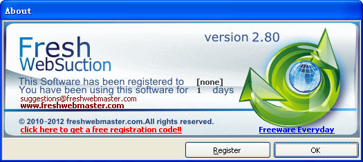 FreshWebSuction(网页下载器工具) V2.80 英文绿色免费版