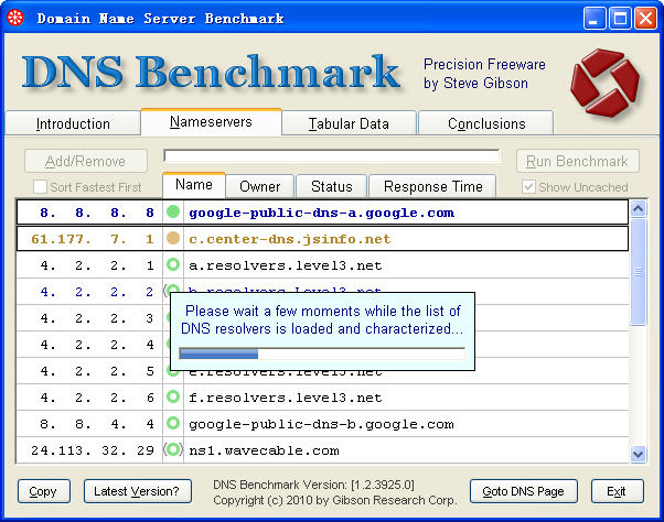 DNS Benchmark V1.2.3925.0 绿色版