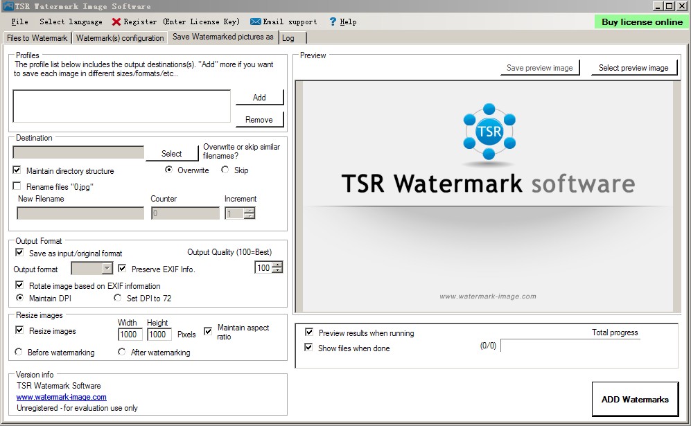 TSR Watermark Image(图像水印批量添加) V2.7.3.2 中文特别版