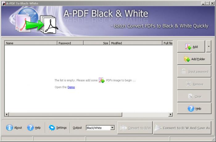 A-PDF To Black-WhitePDF图像转换 V1.3.9 汉化绿色免费版