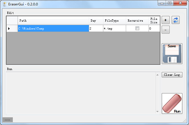 EraserGui(临时文件删除工具) V0.2.0.0 绿色版