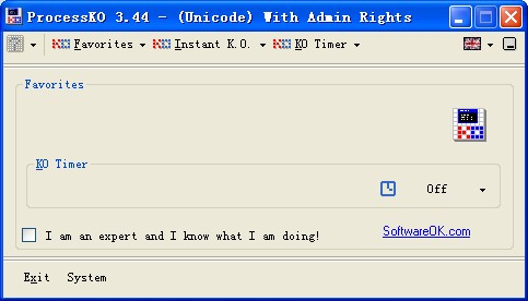 ProcessKO(进程关闭软件) V3.44 英文绿色免费版