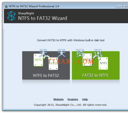 NTFS to FAT32 Wizard Pro(硬盘分区格式转换工具) V2.4 绿色注册版