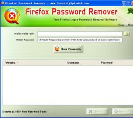 Firefox Password Remover(火狐存储密码删除) V1.0 免费版