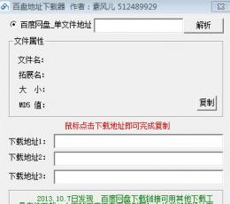 百盘地址下载器 V1.0 绿色免费版