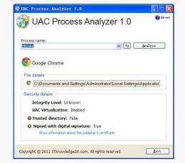 UAC Process Analyzer(进程安全级别分析软件) V1.0 绿色版