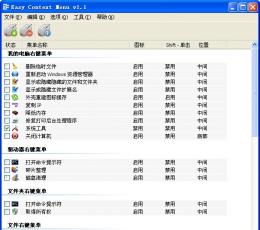 Easy Context Menu(Win7右键菜单管理工具) V1.1 绿色版