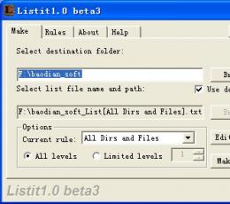 Listit(目录列表软件) V1.0beta3 绿色英文版版