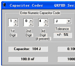 电容容值公差计算工具 V1.0 中文绿色版
