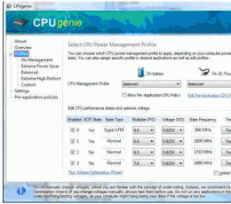 CPUgenie(cpu降压降温软件)x32x64 V1.5 绿色版