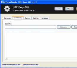 UPX Easy GUI(upx极速加壳脱壳) V1.7 绿色版