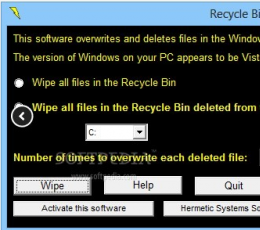 Recycle Bin Wiper(回收站的雨刷) V4.22 绿色版