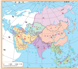 亚洲图片亚洲地图高清版大图 中文版