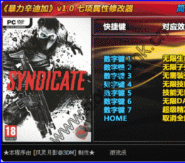 暴力辛迪加修改器+7 中文绿色版