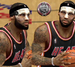 NBA 2K14詹姆斯白色面具补丁