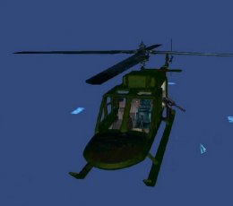 星球探险家女武神的骑行UH-1通用直升机