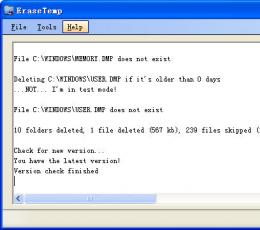 EraseTemp(临时文件删除工具) V3.5.1.11 绿色英文免费版