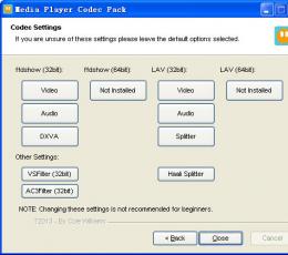 Media Player Codec Pack(媒体播放解码器包) V4.3.0 英文安装版