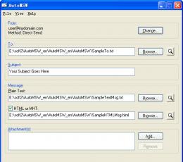AutoMSW(邮件批量发送工具) V5.1 绿色英文免费版