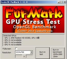 Furmark(显卡测试工具) V1.13.0 英文绿色免费版