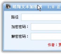 皓翔文本加密器 V1.0简体中文绿色免费版