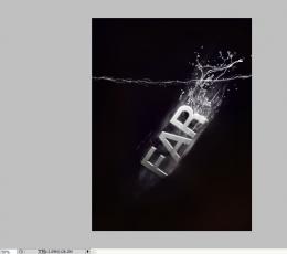 photoshop坠入水中文字特效