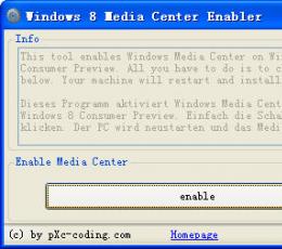 Windows 8 Media Center Enabler V1.0 