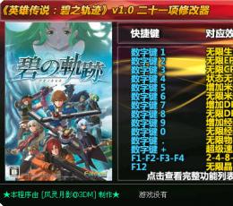 英雄传说:碧之轨迹修改器 +21 V1.0 免费版