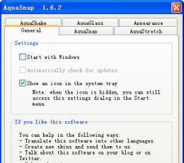 AquaSnap(系统界面增强软件) V1.6.3 绿色英文免费版
