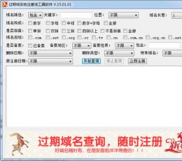 过期域名抢注查询工具 V15.01.01 免费版