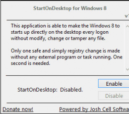 win8登录界面修改软件（StartOnDesktop） V1.0 绿色免费版