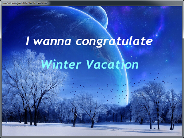i wanna congratulate winter vacationͼ5