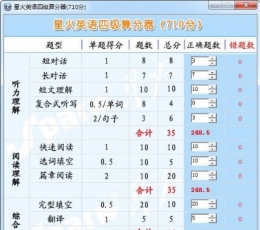 星火英语四级算分器 V1.0 绿色版