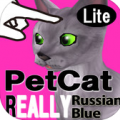 俄罗斯蓝猫 触摸式宠物3D猫 逼真　免费版-PettingCat lite V3.0