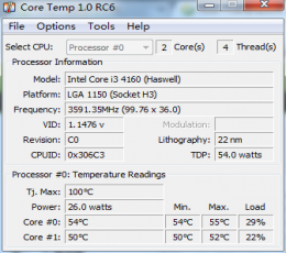 CoreTemp RC6 V1.0 免费版