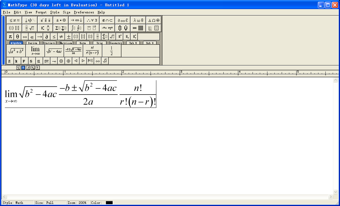 Word和WPS 数学公式编辑器:MathType V6.9 汉化绿色版