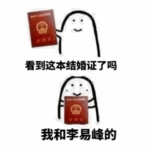 抖音我和某某的结婚证表情包