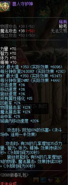 DNF往昔之忆纪念礼包