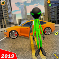 绿火柴人绳索英雄 V1.0 安卓版