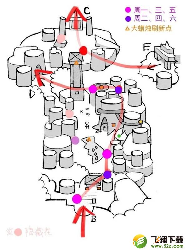 光遇雨林地图烛火路线是什么 雨林地图烛火路线一览