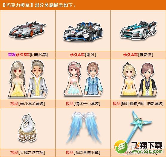 《QQ飞车》巧克力喷泉怎么得 打开有什么