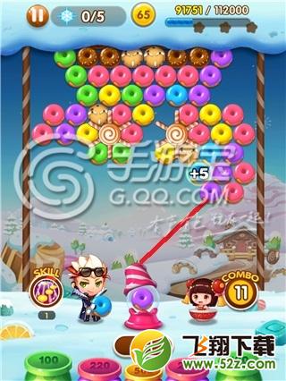 全民泡泡大战65关三星通关攻略