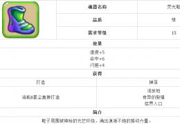 魔力宝贝荧光鞋获取方法及属性介绍